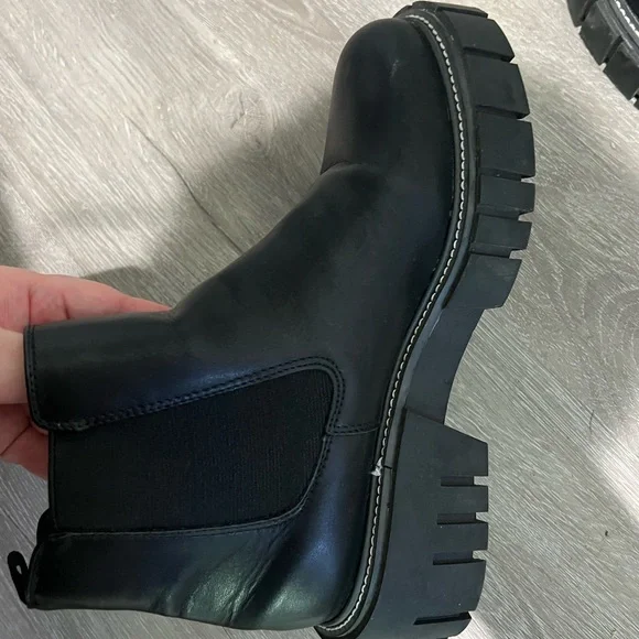 Black Chunky Ankle Boots - Picture 4 of 7